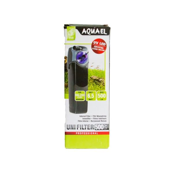 Aquael Filtro Interno UV 500 per Aquariophilie, 500 l/h