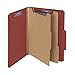 Smead Pressboard Classification File Folder with SafeSHIELD Fasteners, 2 Dividers, 2" Expansion, Letter Size, Red, 10 per Box (14073) primary