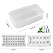 Ice Cube Trays, Deepow No-spill Ice Cube Trays with Lids, Ice Cube Bin - Odor Free, Stackable & Easy Release, Makes 48 Ice Cubes - BPA Free White Ice Cube Trays with Small & Large Size (Set of 2)