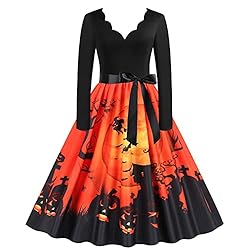 Basysin Halloween Dress for Women 1950s Vintage