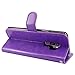 LK Case for Galaxy S9 Plus, [Wrist Strap] Luxury PU Leather Wallet Flip Protective Case Cover with Card Slots and Stand for Samsung Galaxy S9 Plus (Purple)