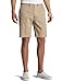 Nautica Men's Cotton Twill Flat Front Chino Short, True Khaki, 33W