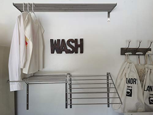 Royal 7 Clothes Drying Rack Stainless Steel Wall Mounted Adjustable Folding, No Assembly Required (22 INCH) - Thumbnail 5