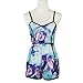 Shensee Simple Cool Sexy Women V-Neck Floral Casual Playsuit Rompers Trousers