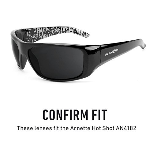 Revant Replacement Lenses for Arnette Hot Shot AN4182 Polarized Stealth Black