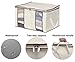 MISSLO Foldable Storage Bag Organizers 2 Divided Sections Underbed Organizer for Clothes Comforters Blankets (Beige)