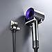 LIKAMU Hair Dryer Holder Wall Mounted Self Adhesive, 304 Stainless Steel Hair Dryer Storage Organizer Compatible with Most Hair Dryers