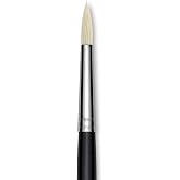 Utrecht Natural Chungking Pure Bristle Brush - Round, Size 4, Long Handle