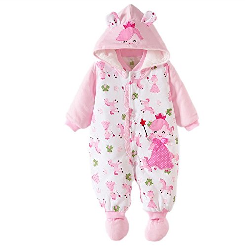 Baby girls romper newborn thicken snowsuit fall/winter …