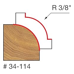 Freud 34-114: 3/8" Radius Rounding Over Bit