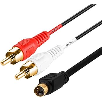 Cmple - S-Video & 2-RCA Audio Cables Combo 4 Pin SVideo Male Cord, Gold Plated - 75 Feet