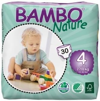 BAMBO NATURE MAXI 4 - Baby from 8 to 18 kg - 30 diapers