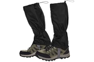HQdeal Hiking Gaiters Lightweight Leg Gaiters Snow Gaiters Waterproof Windproof Durable Leg Cover Protect for Mountain Snow, Hiking, Skiing, Walking, Climbing, Hunting