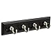 Franklin Brass FBKEYT4-BSE-R 9' Key Rail with 4 Hooks in Black & Satin Nickel