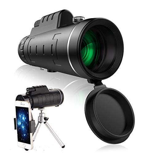 Kepeak High Power Prism Monocular Telescope, Phone Zoom Lens Dual Focus Adjustment, with Phone Holder and Tripod - Camping, Hiking, Bird Watching and Hunting Gifts for Men - Thumbnail 7