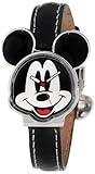 Disney Mickey Mouse Women's MCK001B Black Leather Strap Watch