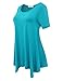 BELAROI Womens Plus Size Tunic Tops Summer Short Sleeve Loose Fit T Shirt Casual Blouse Swing Flowy Tunics for Leggings(2X,Lake Blue)