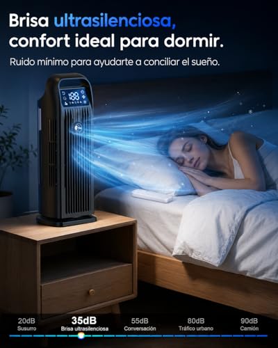 Portable Air Conditioner with Remote Control, 5 in 1 Water Fan, 1.2L Evaporative Climater, Storm Button 7 m/s, 120° Oscillation, 12 Hour Timer, Low Consumption (Midnight Black)