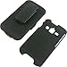 Rubberized Hard Shell Case w/ Holster for Samsung Galaxy Rugby Pro i547, Black