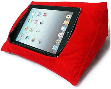 PadPillow Stand for iPad Air & iPad 4/3/2/1Nexus/Galaxy/Ereaders, Perfect to use Around The Home for Comfy ipad Viewing (Red)
