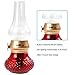 Anpress Decorative Rechargeable Flameless Candle Lantern, Vintage Oil Table Lamp with Blow ON/OFF Control, Dimmer Control Key, Kerosene Lamp, Bedside Lamp,Small Night Light (Red)