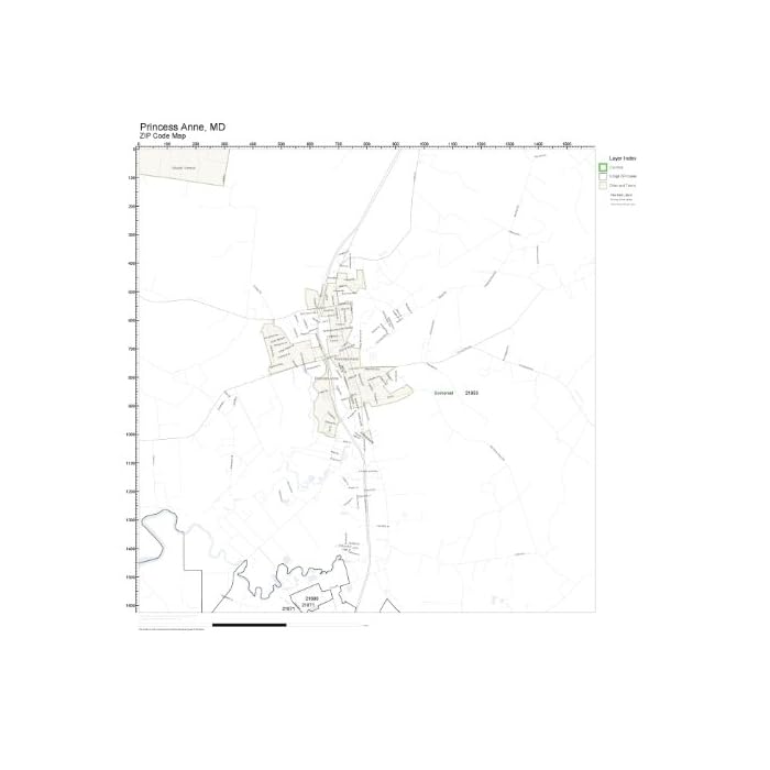 Buy ZIP Code Wall Map of Princess Anne, MD ZIP Code Map Laminated Online at desertcart South Africa