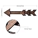 Blulu 4 Packs Rustic Wood Arrows Wall Decor Dark Wooden Arrows Wall Art Decorative Farmhouse Sign, 14.6 x 3.9 Inch
