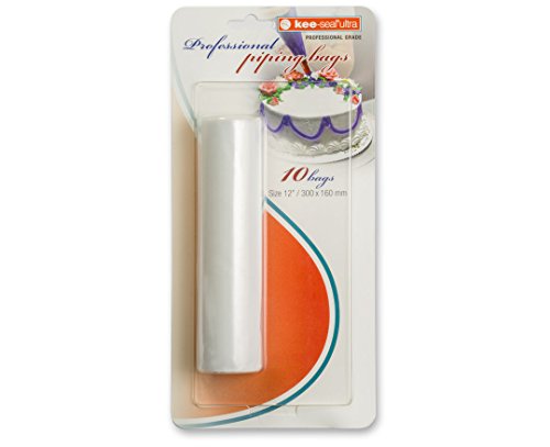 DecoPacKee-Seal Ultra Disposable Pastry Bags, 12-Inch, Clear, 10-Pack