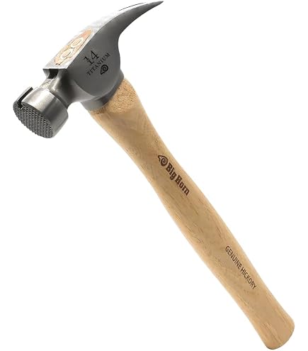 Big Horn 15151 14 Oz Tiger Titanium Curved Handle Framing Hammer