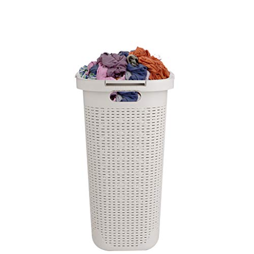 Mind Reader 60HAMP-IVO Basket, Laundry Cutout Handles, Washing Bin, Dirty Clothes Storage, Bathroom, - //medicalbooks.filipinodoctors.org