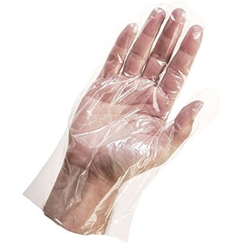 Amazon.com: Poly Plastic Gloves Food Prep & Service Clear