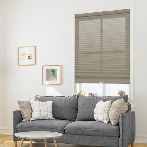 DEZ FURNISHINGS Cordless 1" Signature Light Filtering Cellular Shade, 27" W x 6…