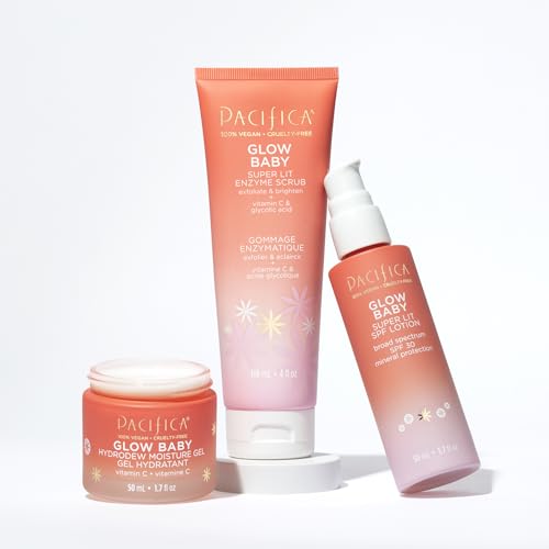 PACIFICA BEAUTY GLOW BABY SUPER LIT SPF 30 LOTION, SKINCARE, BROAD SPECTRUM, UVA/UVB SUN PROTECTION, ZINC OXIDE, MINERAL SUNSCREEN, FACE LOTION, TINTED MOISTURIZER, VEGAN, 1.7 FL OZ (1 COUNT)