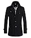 MorryOddy Men's Wool Blend Pea Coat Winter Coat with Removeable Bib