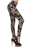 Leggings Depot Women's Fall/Winter Ultra Soft Popular Best Galaxy Holiday Fashion Leggings BAT15 (3X-5X, The Aristocrat)