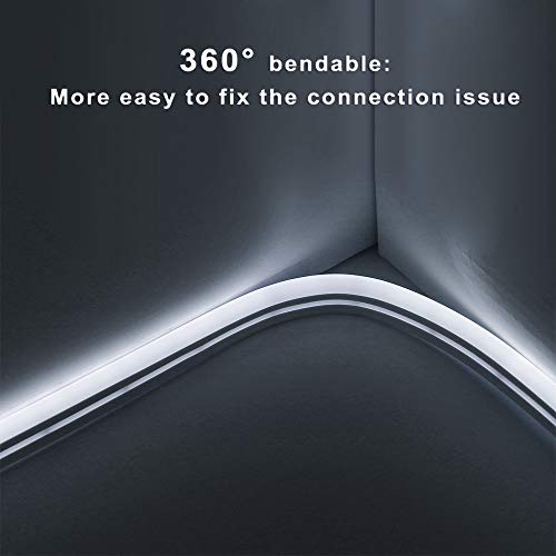 XUNATA Farbige 5 m verpackte 12 V Neon-Lichtstreifen, SMD 2835, 120 LEDs/m Seilband (6 x 12 mm) für Innen- und… – Bild 3