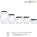 Airtight Food Storage Container Set - Stackable 5-Piece Lid Lock Set with 12 Erasable Chalkboard Labels, 1 Chalk Marker, and 3 Custom Scoops - Durable Plastic - BPA Free - Keeps Food Fresh and Dry