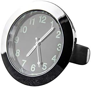 VelvxKl Durable Mini Car Auto Luminous Clock Quartz Analog Watch Air Conditioning Outlet Accessory Silver