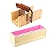 ESA Supplies Wooden Soap Loaf Cutter Mold and Soap Cutter Set + 1 pc Rectangle Silicone Mold with Wood Box + 1 pc Straight Cutter + 1 pc Wavy Cutter primary