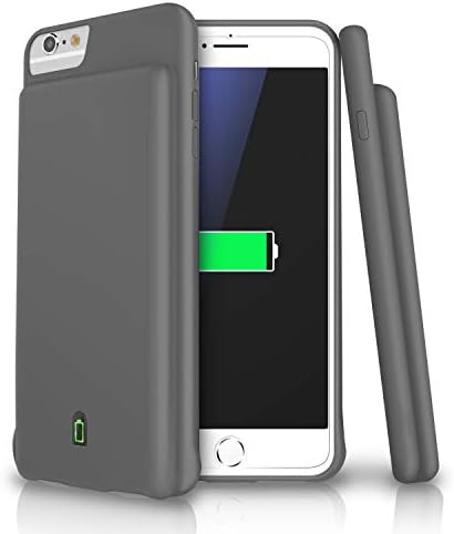Battery Case for 4.7'' iPhone 8/7/6s/6 4500mAh Ultra Slim Extended Battery Rechargeable Protective Portable Charger Support Headphones (Grey)