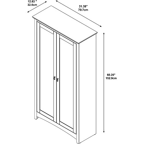 Bush Furniture Buena Vista Tall Storage with Doors in Madison