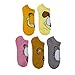 Garfield and Friends Ladies and Juniors 5 Pk (5 Pair) No Show Socks