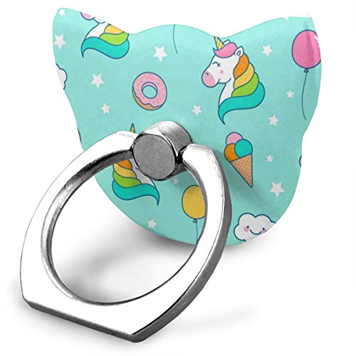 Ring Holder Unicorn with Ice Cream Cat Type Ring Cell Phone Stand Adjustable 360Â° Rotation Phone Stand for IPad Phone X/6/6s/7/8/8 Plus/7, Galaxy S9/S9 Plus/S8/S7 Android Smartphone
