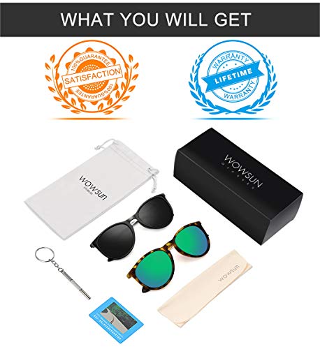 5 WOWSUN+Polarized+Sunglasses+Mirrored+Tortoise