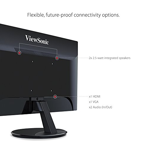 ViewSonic VA2359-SMH 23 Inch IPS 1080p Frameless LED Monitor with HDMI and VGA Inputs, Black