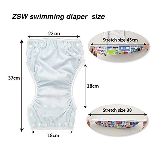 3 ALVABABY+Diapers+Reuseable+Adjustable+Swimming
