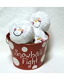 Snowball Fight, 6 Plush Snowmen Balls and a Red Tin Labeled Snowball Fight, Indoor Play