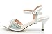 TOETOS BERK-175 Women's Summer Ankle Strap Rhinestones Open Toe Classic Low Heel Sandals Shoes New WHITE SIZE 10