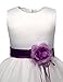 NNJXD Girl Tutu Flower Petals Bow Bridal Dress for Toddler Girl Size 6-7 Years Big Purple