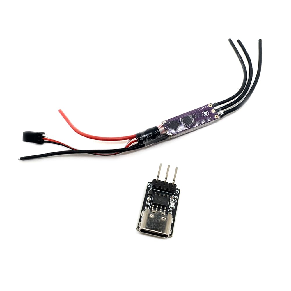 Photo 1 of 32-Bit ESC AM32 2-4S 40A Speed Controller 5V 2A BEC 25V 470uF Capacitor with ESC Param Coverter for RC Crawler Car Model Airplane Brushless Motors
